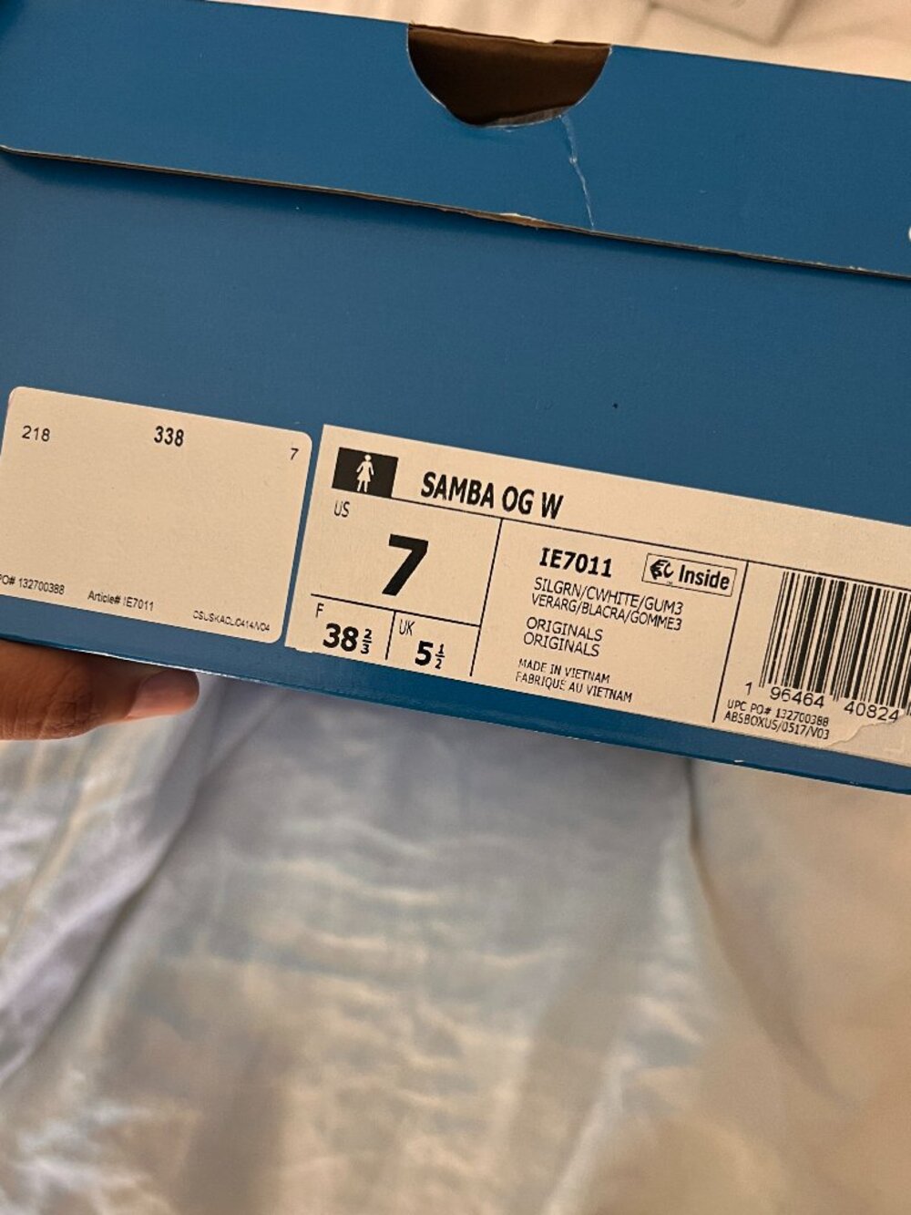 NWT Green Adidas Samba, W7 - Picture 5 of 5
